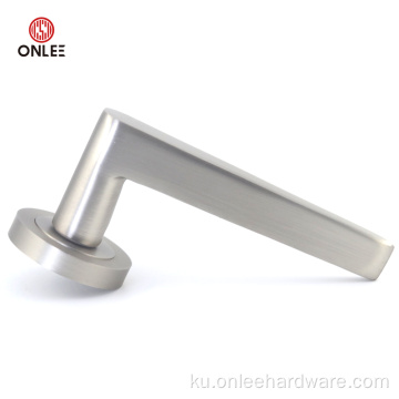 SN / CP Aluminium Door Handle On Rose